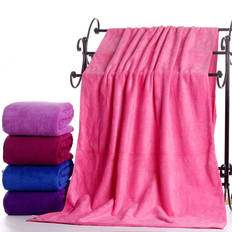 Microfiber bath towel, super large, soft, high absorption and quick-drying, sports, travel, no fading, multi-functional use