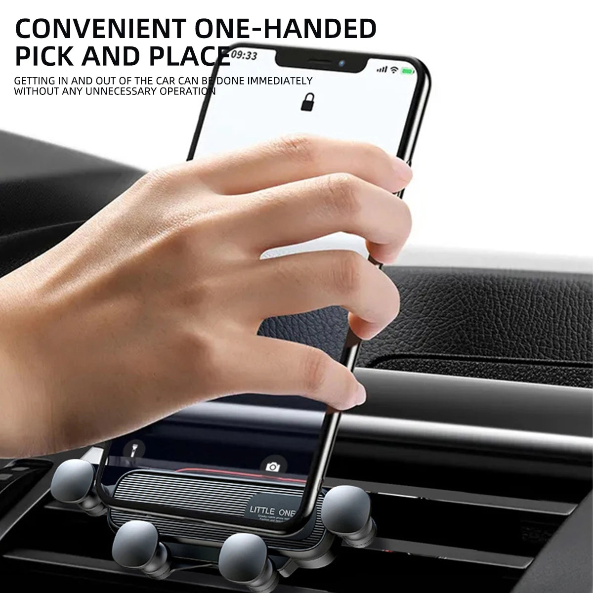 Gravity Car Phone Holder for 4.7-7 inch Mobile Phone Car Air Vent Phone Mount Universal Shockproof GPS Clip Smartphone Stand