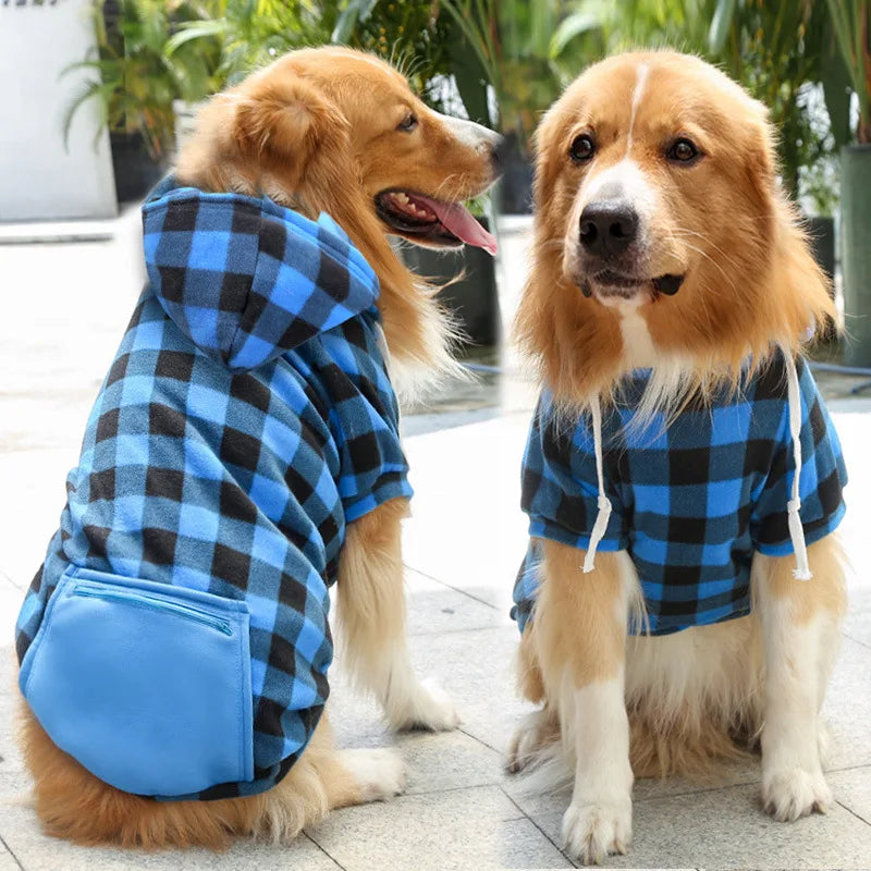Dog Winter Coat  Pet Jacket Plaid Reversible  Vest Cold Weather Dog Clothes Pet Apparel for Small Medium Large Dogs